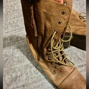 Aldo Genuine Leather Combat Boots